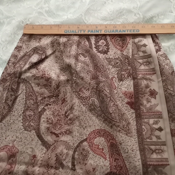 Talbots 100%silk Paisley midi wrap around skirt - Picture 3 of 3